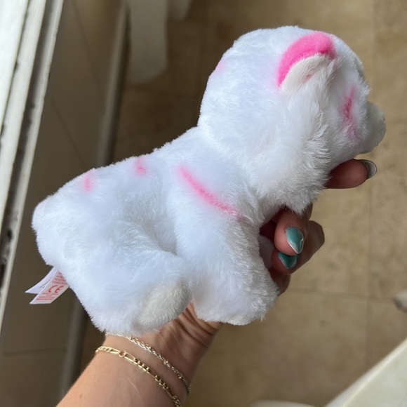 TY Beanie Baby Babies White Tiger Tabor Sparkle Pink Big Eyes Plush - Picture 9 of 10
